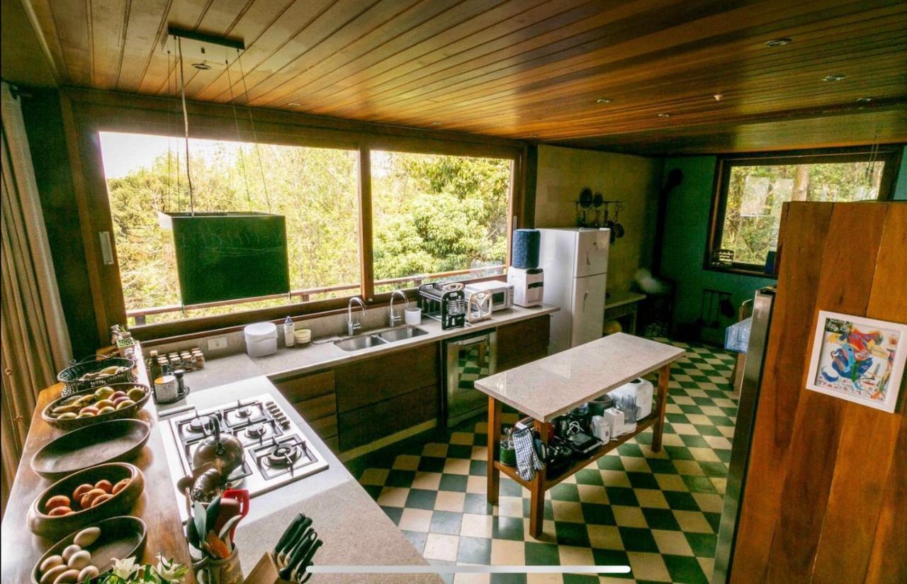 Casa De Vidro Com Vista Mantiqueira - Com Cafe E Staff Villa Campos do Jordão Eksteriør billede